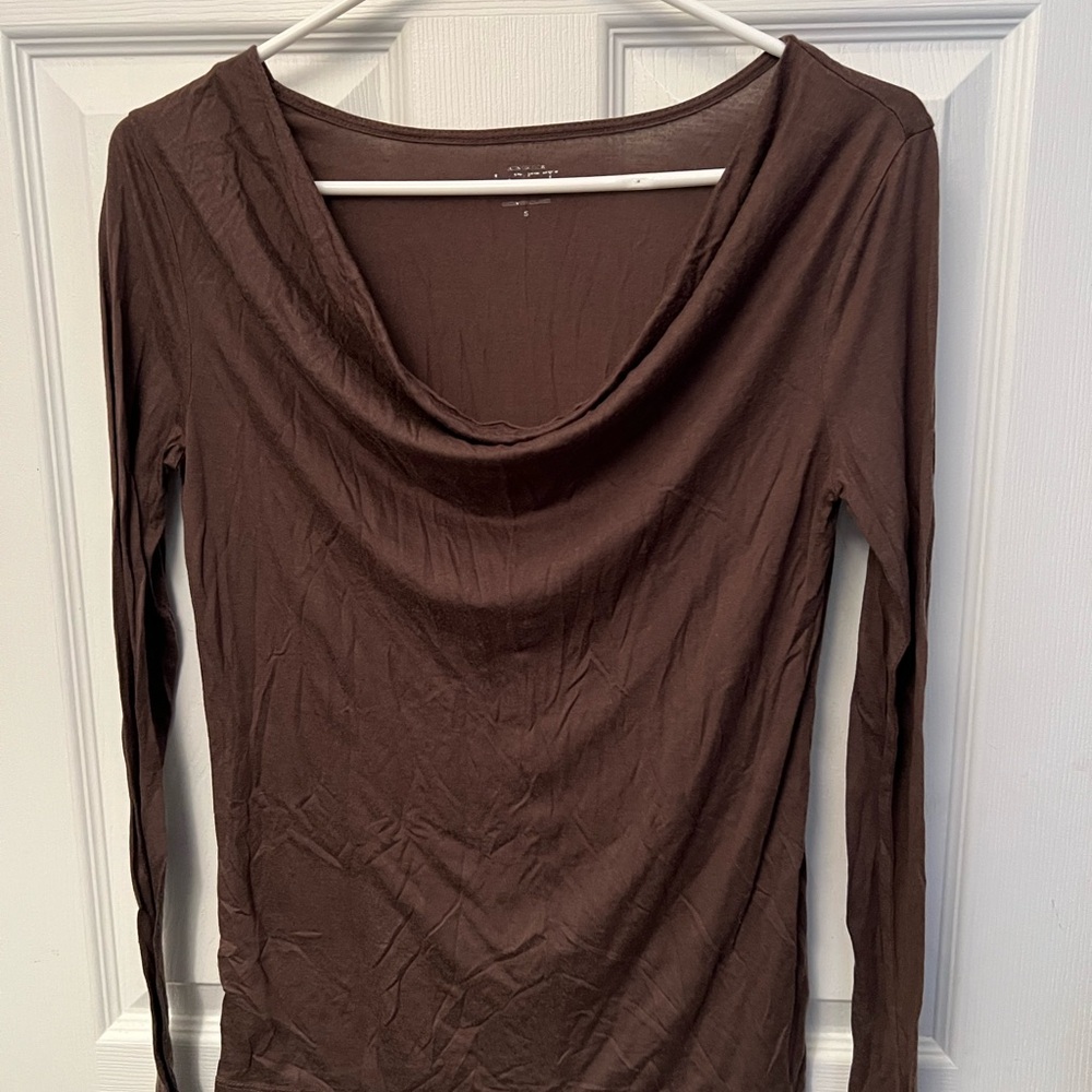 Loft Brown Long Sleeve Women's Top